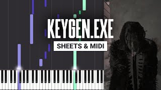 keygenexe  siouxxie  Piano Tutorial  Sheet Music amp MIDI [upl. by Anastatius]