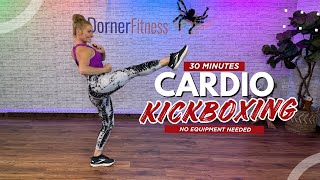 30Min Sweaty Cardio Kickboxing Workout  Low amp High Impact Options [upl. by Ytnom325]