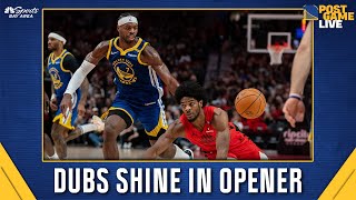 Buddy Hield leads Warriors vs Trail Blazers with 22 points off bench  NBC Sports Bay Area [upl. by Anij]