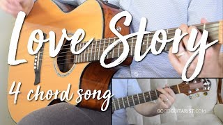 quotLove Storyquot Easy Guitar Tutorial No Capo  Taylor Swift [upl. by Selinski618]