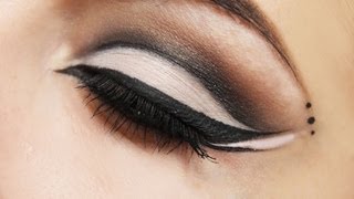 Dramatic Cat Eye Tutorial  with Optional Halloween Makeup [upl. by Ailhat675]