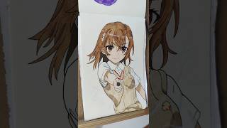 Drawing Misaka Mikoto with Railgun timelapse toarumajutsunoindex arrtx [upl. by Tombaugh642]