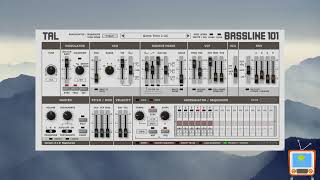 TAL BassLine 101  VST synth  demo play only [upl. by Ainocal]