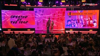 For the THIRD YEAR in a row MrBeast wins Creator of the Year  2022 YouTube Streamy Awards [upl. by Barden351]