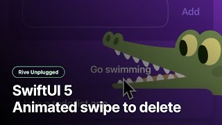 SwiftUI amp Rive  Create an animated swipe to delete [upl. by Kyrstin139]