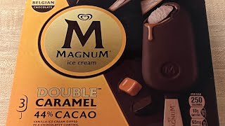 Riley Reviews Magnum Creamy Double Caramel Vanilla Kosher Ice Cream [upl. by Boote39]