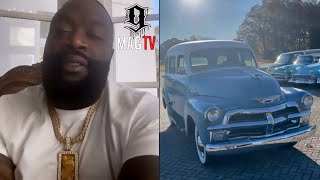 Rick Ross Shows Off All His Chevys Including A 1955 Suburban 🚙 [upl. by Oeht]