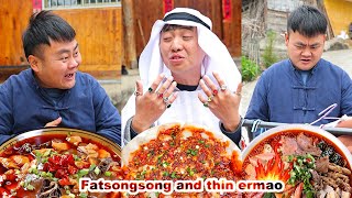 mukbang  How to cook steak  mukbangs  chinese food  cooking  songsong amp ermao [upl. by Nnaynaffit667]