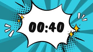 🕒 40Second Countdown Timer No Music⏱️  Times Ticking Hurry Up ⏳Timer Galaxy [upl. by Enehs]