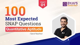 100 Most Important SNAP Quantitative Aptitude Questions  SNAP 2022  SNAP QA Preparation [upl. by Howlond22]