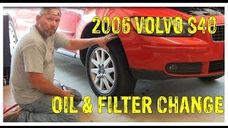 How To  2006 Volvo S40 Oil amp Spark Plug Change Part 1 Oil Change [upl. by Ahsaekal]