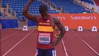 Mens 100m  Dwain Chambers heat [upl. by Davida111]