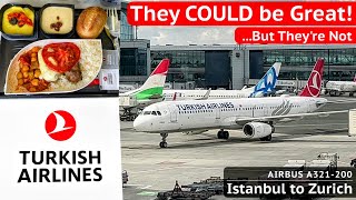 Should You Fly Turkish Airlines Economy  Istanbul to Zurich Trip Report  Airbus A321200 [upl. by Yecrad]