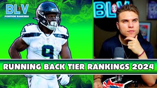 Top 50 Running Back Rankings for 2024 Fantasy Football [upl. by Ahsienad]