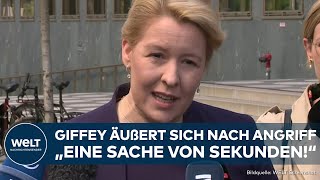 DEUTSCHLAND Erste Details Franziska Giffey äußert sich nach Angriff in Bibliothek in Berlin [upl. by Pacifica]