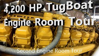 4200 HP Tug Boat Engine Room Tour [upl. by Anyala]