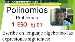 1eso 09 ecuaciones 005 expresar algebraicamente frases [upl. by Laurence588]