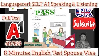 Languagecert A1 Spouse Visa TestSpeaking amp Listening Full Mock TestPassing Marks 601008 mins [upl. by Stacie971]