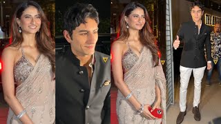 Palak Tiwari amp Ibrahim Ali Khan Got Papped at Aliyah Kashyap Wedding Reception [upl. by Ahseek]