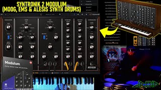 IK Multimedia Syntronik 2 MODULUM MOOG EMS amp Alesis Synth Drums Sound Demo w Simmons Titan 50 [upl. by Siol130]