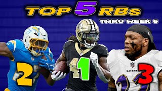 NFL Top 5 RBs Thru Week 6  King Henry Reigns [upl. by Nade]