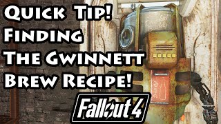 Fallout 4  Gwinnett Brew Recipe Location  4K Ultra HD [upl. by Lepley]