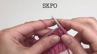 How to  decrease SKPO  Knitting Tutorial [upl. by Sitnik]