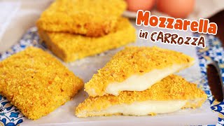 MOZZARELLA IN CARROZZA FILANTE al FORNO  Doppia Panatura Con e Senza Uova  Ricetta Facile [upl. by Eram838]