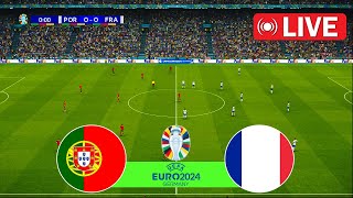 🔴LIVE  PORTUGAL vs FRANCE QUARTER FINAL 2024  UEFA EURO Ronaldo VS Mbappe  eFootball Gameplay PC [upl. by Arima]