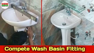 Wash Basin Fitting  How To install A Star Wash Basin  New wash basin installation  mss Bangla [upl. by Quintilla698]