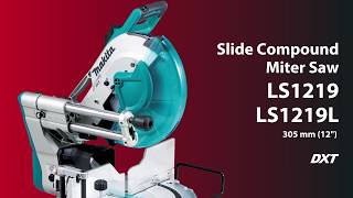 Makita Slide Compound Miter Saw LS1219 LS1219L [upl. by Biddie]