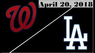 Washington Nationals vs Los Angeles Dodgers Highlights  April 20 2018 [upl. by Josselyn]