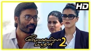 Dhanush Drunk Comedy Scene  VIP 2 Latest Telugu Movie  Amala Paul  Kajol  Anirudh RaviChander [upl. by Odrawde]