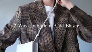 7 Ways to Style a Plaid Blazer [upl. by Ennyrb]