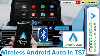 Android Auto Connection In TS7 Android Car stereo How to Connect Android Auto with WiFi amp BT [upl. by Leumhs121]