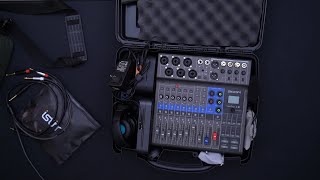 Portable Podcasting Box  Zoom LiveTrak L8 [upl. by Rovelli]