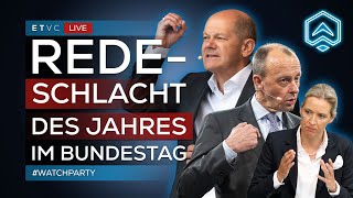 🟥 LIVE  MERZ vs SCHOLZ RedeSCHLACHT des JAHRES im BUNDESTAG  WatchParty [upl. by Ahseik]