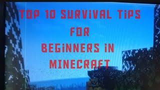 Top 5 survival tips for beginners in Minecraft RD Gaming RR [upl. by Sukcirdor]