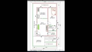 1bhk house plan I floor plan I vastu plan I ground floor [upl. by Atinot]