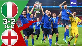 Riassunto Italia 3  2 Inghilterra  La finale Euro 2020  HD Commento Italiano [upl. by Anertac]