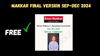 Makkar pdf sep to dec 2024  IELTS SPEAKING CUE CARDS 2024 [upl. by Ikkim174]