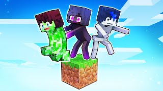 Playing As MOBS On ONE BLOCK In Minecraft [upl. by Adiaros]