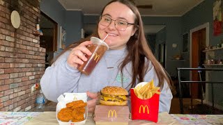 McDonalds MUKBANG Double Quarter Pounder w Cheese Spicy Chicken Nuggets amp Fries [upl. by Ittocs]