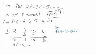 The Factor Theorem and The Remainder Theorem [upl. by Batholomew]