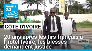 Côte dIvoire  20 ans après les tirs français à lhôtel Ivoire les blessés demandent justice [upl. by Ardis]