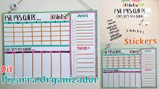 Pizarra Planificador Mensual y Semanal  Organizador Calendario Semanario  DIY Stickers Caseros [upl. by Abramson265]