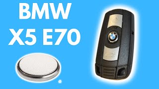 2006  2013 BMW X5 Series Key Battery Replacement E70 NonComfort Access Fob Remote [upl. by Eadwine]