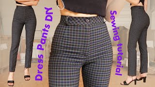 Cigarette Pants DIY  Doretta Dress Trousers Sewing Tutorial [upl. by Nevuer771]