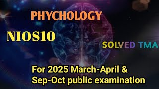 Solved Tma Phychology Nios 10 [upl. by Zea]