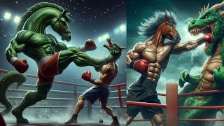 The Fighter Dragon Vs Horse Boxing catlover marvel cutecat cute [upl. by Edi]